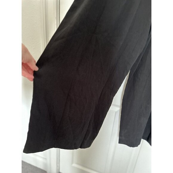 Madewell Grace Cap Sleeve Wide Leg Crop True Black Jumpsuit US Women's Sz 4 - Picture 7 of 16